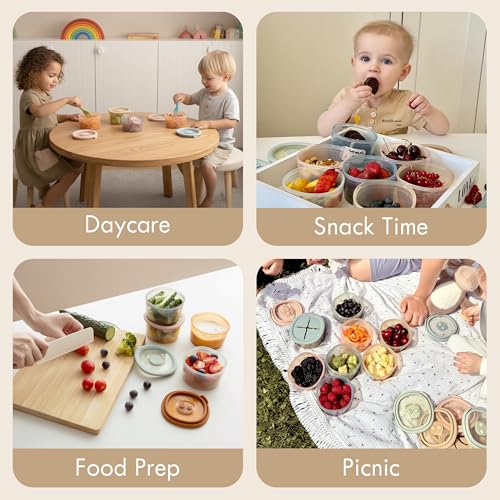 Baby Storage Container Snack Lids for 8 oz (2 Count)