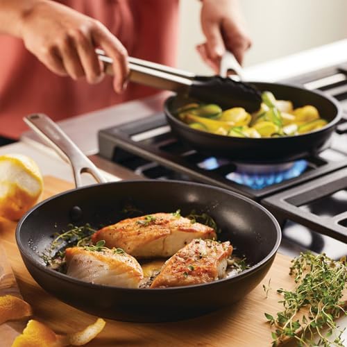 Hard Anodized Induction Nonstick Frying Pan Set With Lid