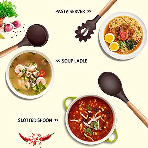 Silicone Cooking Kitchen Utensils Set (17 Count)