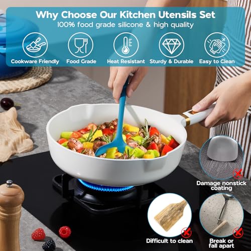 Silicone Cooking Kitchen Utensils Set (6 Count)
