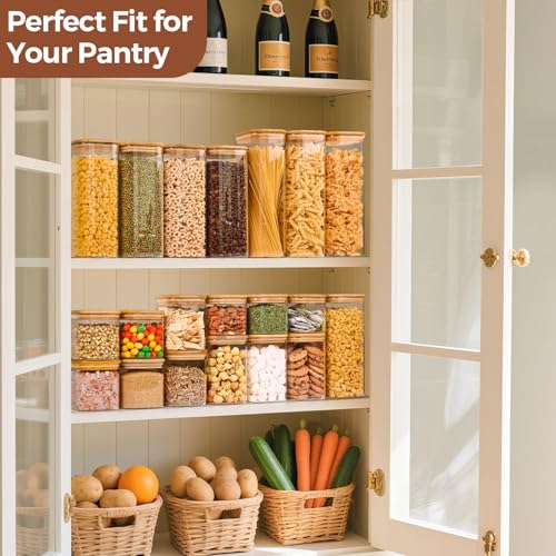 Square Glass Containers with Lids 0.6 Qt (6 Count)