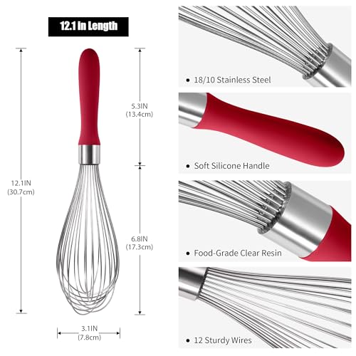 18 8 Stainless Steel Balloon Whisk for Cooking