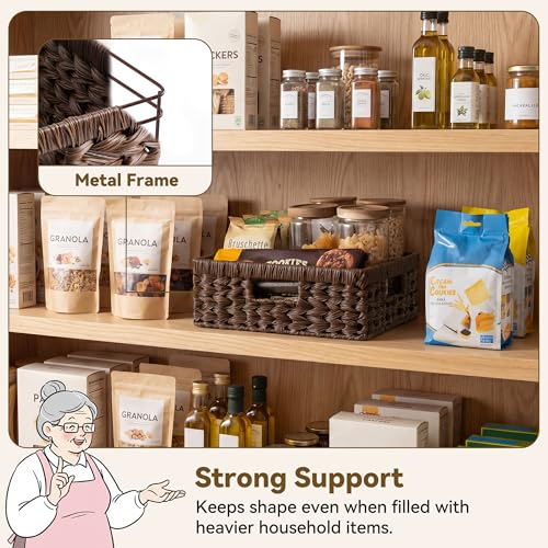 Wicker Storage Baskets for Shelves