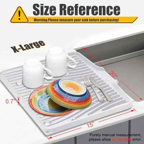 Silicone Dish Drying Mat for Kitchen Counter