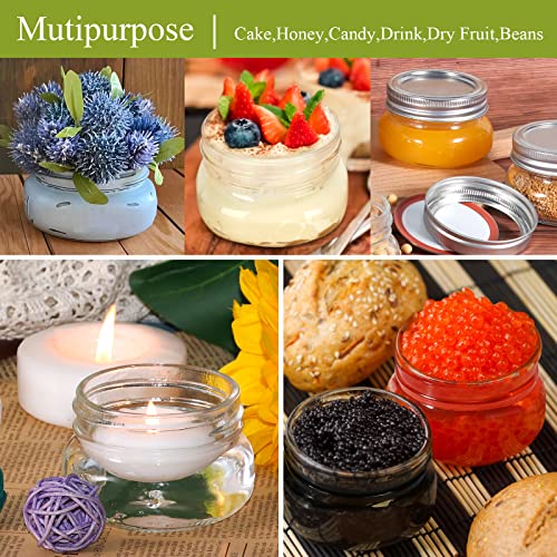 24 Pack 4 oz Glass Mason Jars (24 Count)