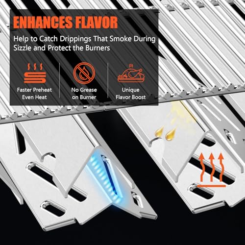 17" Flavorizer Bars and Heat Deflectors for Weber Genesis II LX E440 Series