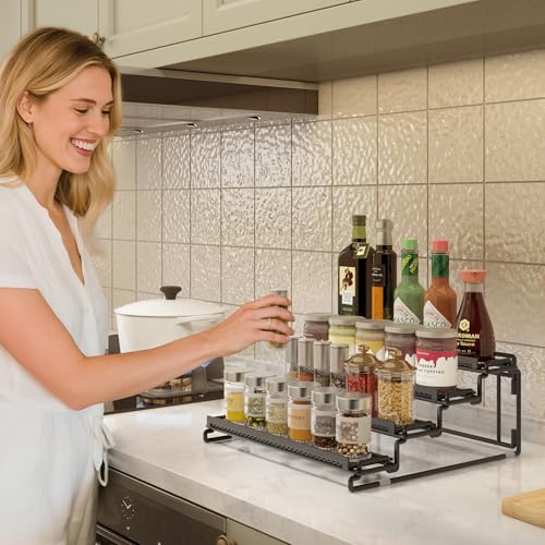 2 Pack Spice Rack Organizer for Cabinet (2 Count)