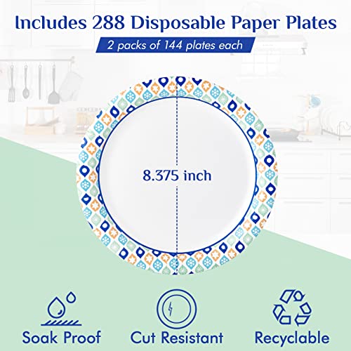 8.375 Inch Paper Plates (288 Count)