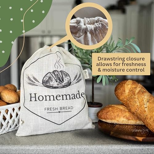 2 Pack XL Bread Bags for Homemade Bread (2 Count)