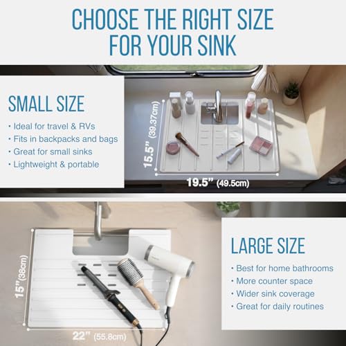 Bathroom Sink Cover & Silicone Makeup Mat