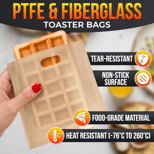 Toaster Bags Reusable 24 Pack (24 Count)