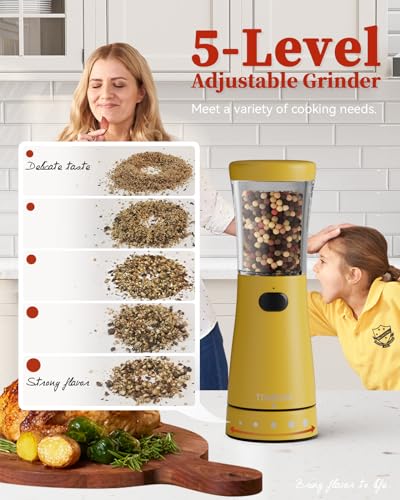 Electric Salt and Pepper Grinder Set with Storage Base (2 Count)