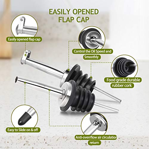 17oz Clear Glass Olive Oil Dispenser Bottle