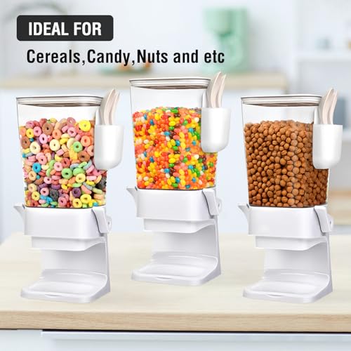 Cereal Dispenser Countertop with 4 Pack Bowls and Spoons 5.5 Qt (2 Count)