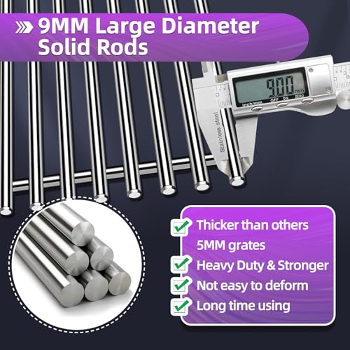 9MM 17.5" Stainless Steel Grill Grates for Weber Spirit E
