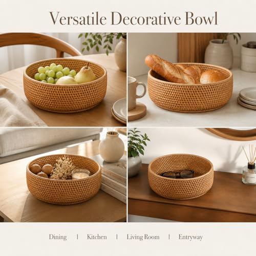 9.3" Rattan Storage Basket