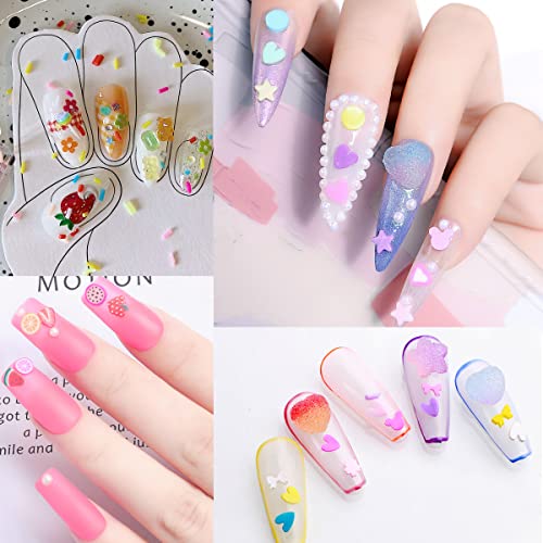 120G Fake Sprinkles Resin Sprinkles Fake Candy Sprinkles Clay Sprinkles Polymer Sprinkles Polymer Clay Slices for Nail Art DIY Crafts Cake Phone Case（Clay Slices+Sugar+Zuan+12C (4.2329 Ounce)