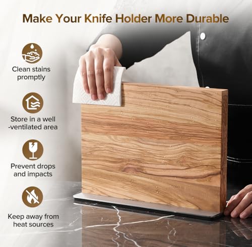 Double Sided Magnetic Knife Holder Rack For Kitchen Counter