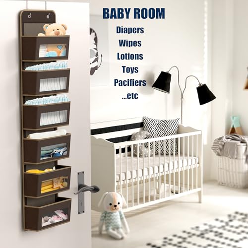 6 Clear Window Pocket Over Door Hanging Organizer