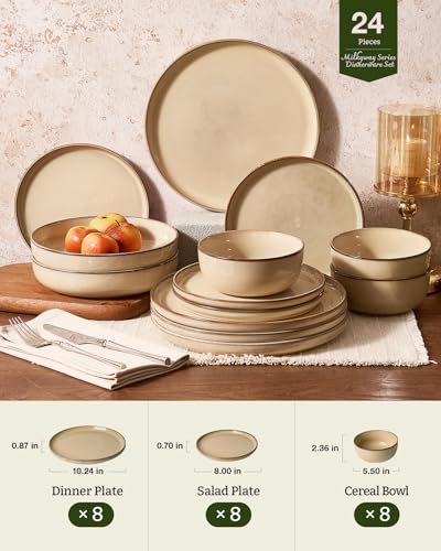 Milkyway 24 Piece Stoneware Dinnerware Set