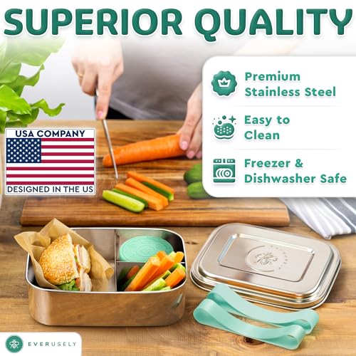 Stainless Steel Bento Box + Condiment Container