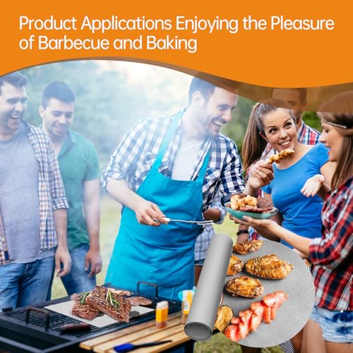 4 Pack Thickened Silver Oven Liners for Bottom of Oven BPA & PFOA Free