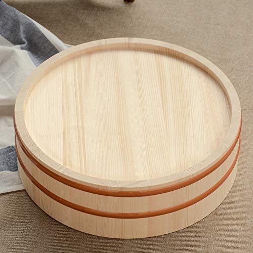 14.2" Wooden Sushi Rice Bowl Hangiri Sushi Oke Rice Mixing Tub