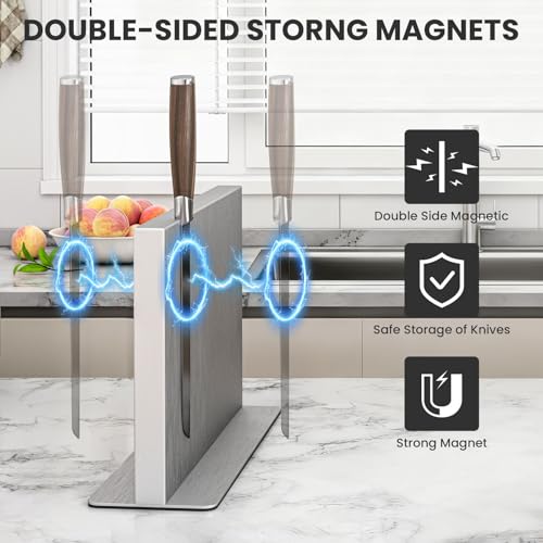 Stainless Steel Magnetic Knife Holder (14 Count)