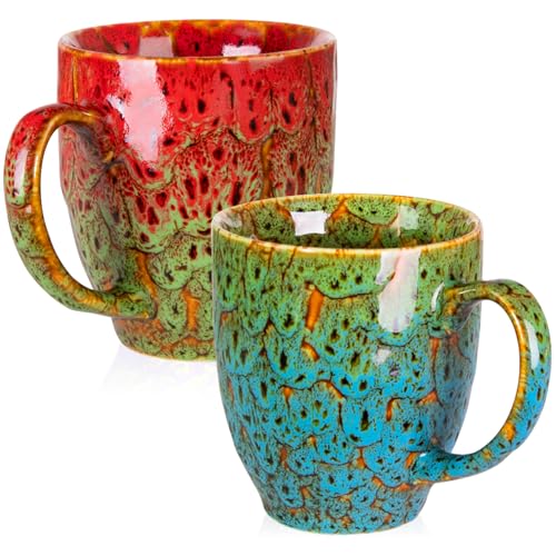 16 oz Ceramic Coffee Mugs Set of 2 (2 Count)