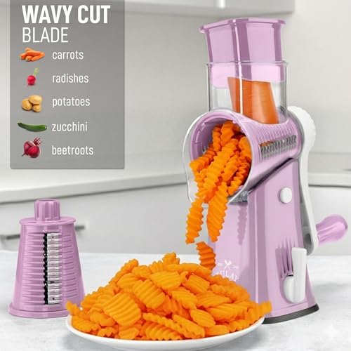 Rotary Cheese Grater 5 Blade Cheese Shredder