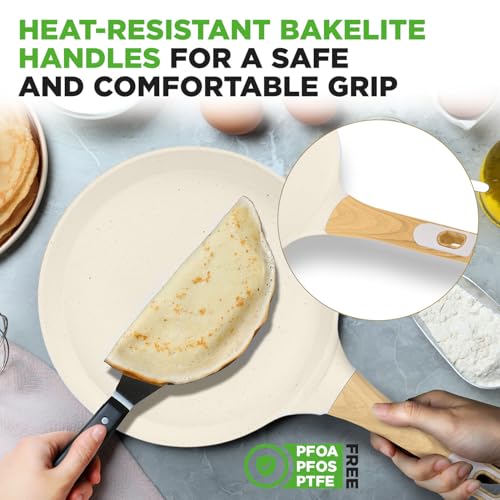 9.45” Non Stick Crepe Pan with Wooden Spreader