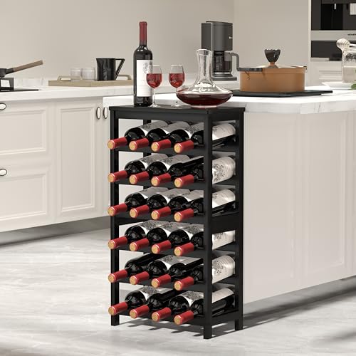 6 Tier Bamboo Wine Rack Freestanding Floor