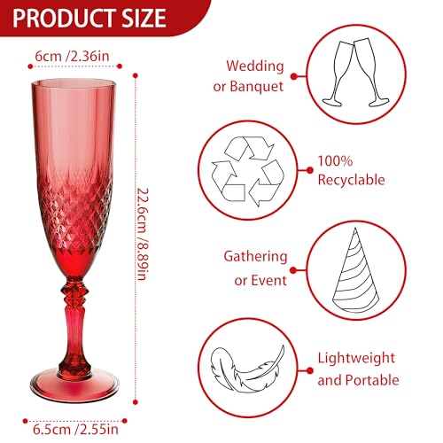 48 Pack Plastic Champagne Flutes (48 Count)