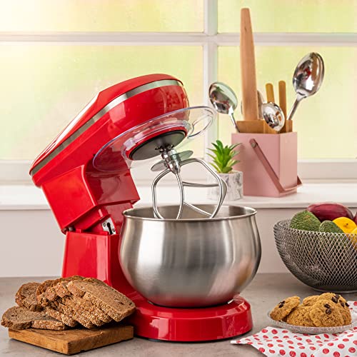 Stand Mixer 6 Speed Electric Mixer With 5.5 Quart Stainless Steel Mixing Bowl