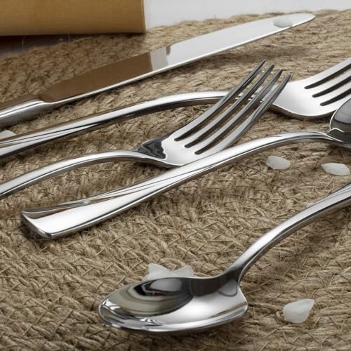 Alice 30 Piece Silverware Set Stainless Steel Flatware Set (4.66 Count)