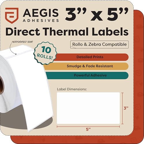 3" X 5" Direct Thermal Labels