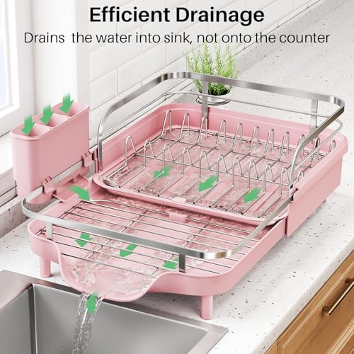 Expandable Dish Drying Rack for Kitchen Counter