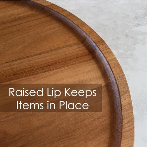 Acacia Wood Lazy Susan Organizer Kitchen Turntable for Cabinet