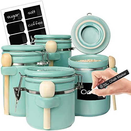 4 Piece Ceramic Kitchen Canisters Set (4 Count)