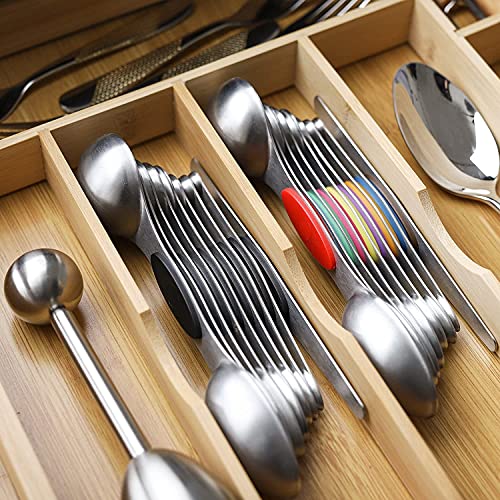 Magnetic Measuring Spoons Set of 9 Stainless Steel Dual Sided Tablespoon