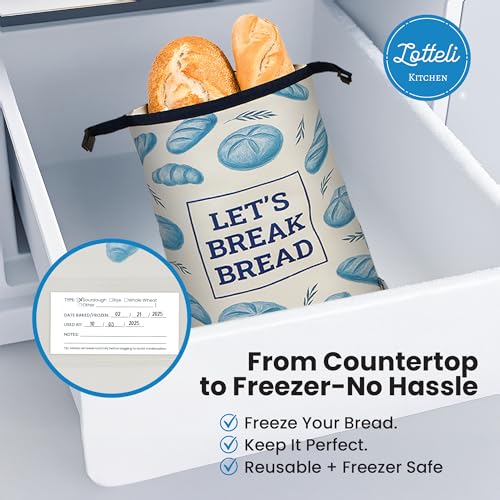 Reusable Cotton Bread Bags for Sourdough & Homemade Bread (2 Count)