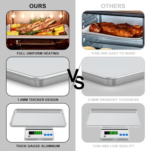 Half Sheet Pans with Rack Set