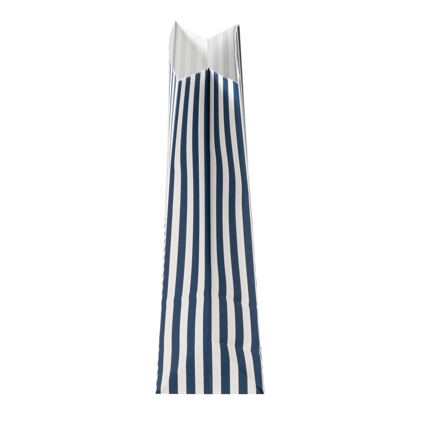 Blue And White Stripe Paper Bag (100 Count)