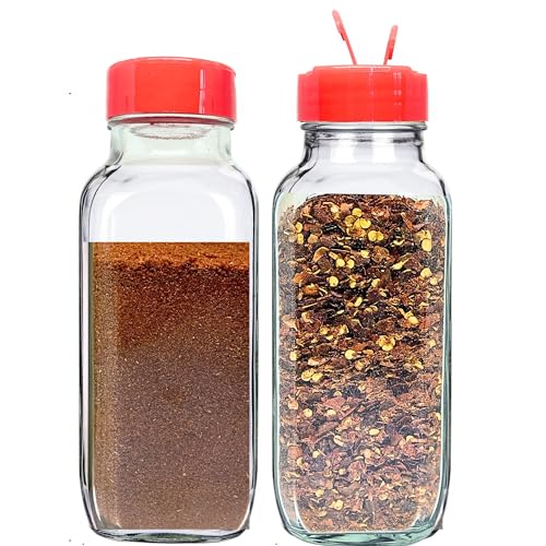 Glass Spice Jars with Shaker Lids (2 Count)