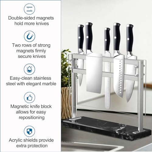 Magnetic Knife Block with Acrylic Shield