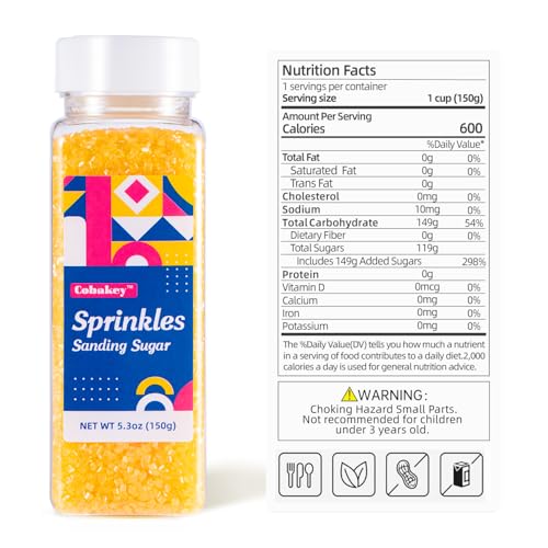 Yellow Sanding Sugar 150g (5.3 Ounce)