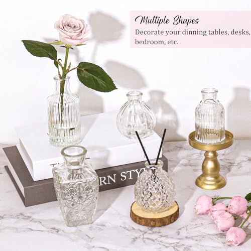 Set of 36 Glass Bud Vases Small Flower Vases for Centerpieces (36 Count)