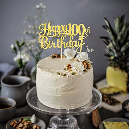 1 PCS Happy 100th Birthday Cake Topper