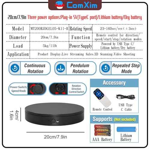 Motorized Rotating Display Stand with Remote