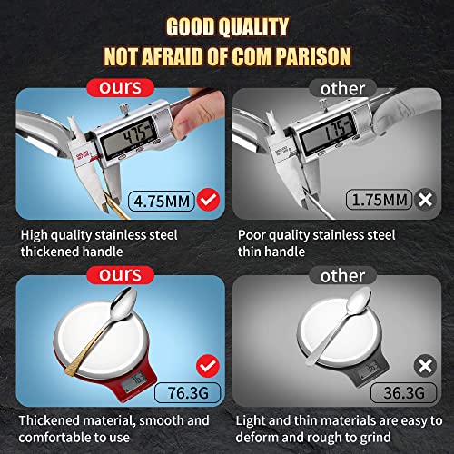 Hammered Silver Gold Silverware Set for 8 (40 Count)